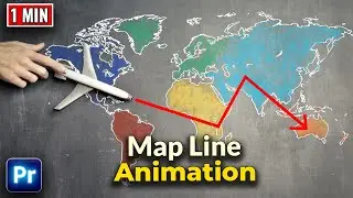 How To CREATE Map LINE ANIMATION In Premiere Pro in 1 Minute | Easy Way