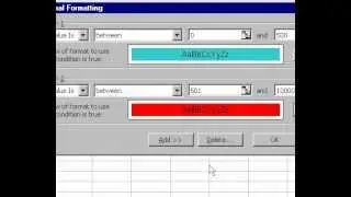 Microsoft Office Excel 2000 Conditional formatting