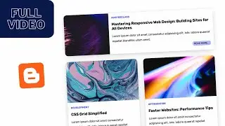 [FULL VIDEO] Design Responsive Posts Grid Layout Using HTML, CSS & JS | Blogger