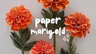 DIY Paper Marigold Flower Crafts Tutorial