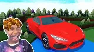 Roblox BUILD A BOAT Funny Moments Memes  (RED NISSAN GT5 )