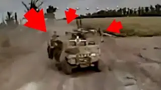 Desertcross Full Of Infantry Get Hit By Drone