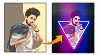 picsart neon triangle editing 🔥  picsart photo editing