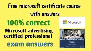 Microsoft advertising certified professional exam answers