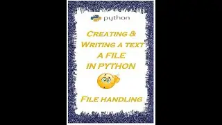 Creating A File In Python || Writing Data In Text File || CODE MANIA