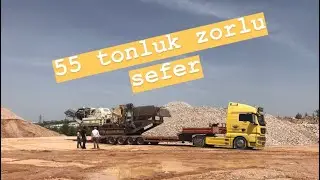 TIR İLE 55 TONLUK İŞ MAKİNASI TAŞIDIM ZORLU YOLCULUK EFE UYSAL