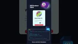 3D product card😇 using Html, Css & Js | Subscribe - WEBSPACE4U 