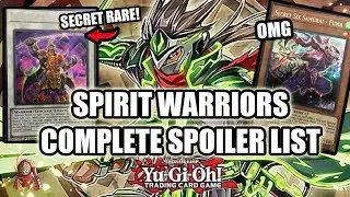 Yu-Gi-Oh! SPIRIT WARRIORS FULL SPOILER LIST! NEW SIX SAMURAI + MAGICAL MUSKET + WEATHERY! INSANE SET
