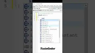 No. 1   swap values of two int variables using 3rd variable in c language | TasinCoder |