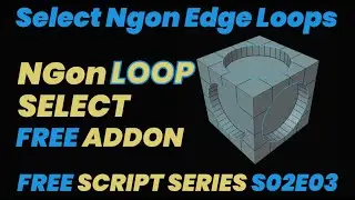 Select EDGE LOOPS around Ngons in ONE STEP | Free Script Series S02E03 | NGon Loop Select Free Addon