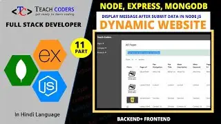 Display message after submit data in database || MongoDB Dynamic Website