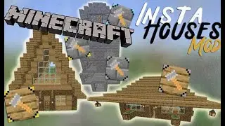 Minecraft. Обзор мода InstaHouses. Быстрая постройка зданий.