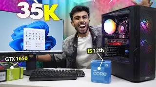 35,000/- Rs Super Intel Gaming PC Build🔥 With GPU! Complete Guide🪛 Gaming Test i5 12th Gen+ GTX 1650