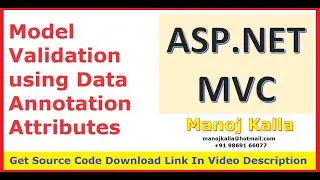 10 Asp.Net C# MVC model validation | Client and Server Side Validation using DataAnnotation