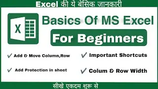 Ms Excel Basic Knowledge in Hindi | Excel Tutorial for Beginners in Hindi