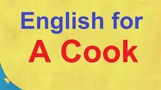 English for A Cook