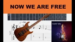MISC SOUNDTRACK | NOW WE ARE FREE | THE GLADIATOR |Guitar Tab| TUTORIAL #soloversion  #acoustic
