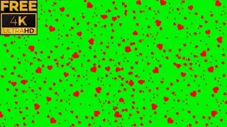 Valentine's Day 2022 HEARTS LOOP Green Screen [FREE 4K]
