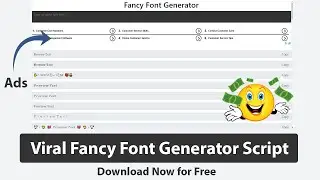 Earn Money With Viral Fancy Font Generator Script | Download Now for Free 🔥