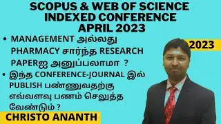 Christo Ananth - Scopus & Web of Science Indexed Conference - April 2023 - ICICAEPHAM 2023 - Tamil