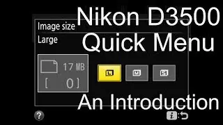 Intro to Nikon D3500 quick menu setup