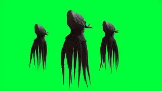 3d Animation of Monster Octopus on Green Screen | By Creator Stockify