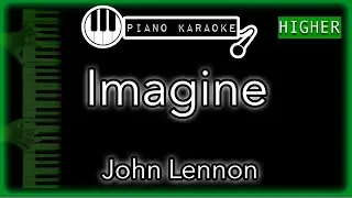 Imagine (HIGHER +3 ) - John Lennon - Piano Karaoke Instrumental