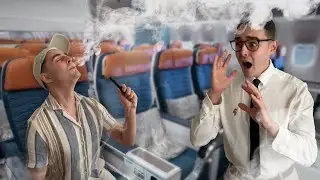 Спалился с вейпом в самолете...
