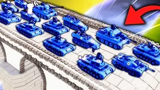 this INSANE BRIDGE BATTLE broke Total Tank Simulator FOREVER