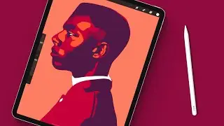 Drawing A Minimal Portrait In Procreate | iPad Pro