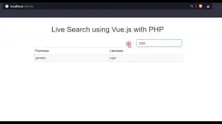 Creating a Live Search in Table using Vue.js and PHP Tutorial DEMO