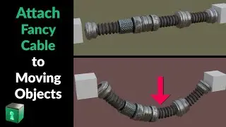 Blender Secrets - Textured Cable with Physics connected to objects