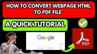 How To Convert Webpage To Pdf | Simple & Easy