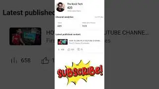 SUBSCRIBE MY NEW YOUTUBE CHANNEL AND LEARN TO GROW YOUR CHANNEL...Subscribe here @thenoobstecho