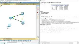 PKT 5.2.2.7 - Configuring Switch Port Security