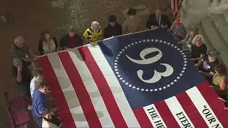 Flight 93 Hero Flag unfurled at State Capitol remembrance memorial for final time