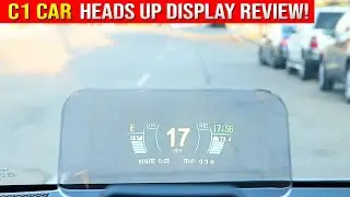 REAL Car Heads-up Display C1 HUD Review (GPS, Speed, Direction, RPM, Voltage OBD2, Wiiyii, XTOBD)