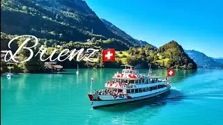 Brienz🇨🇭Sky-Blue Lake 🚂 Stunning Views Alps on a Red Steam Train in Switzerland