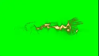 Golden Particles Moving Animation (green screen)