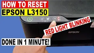 Epson L3150 Resetter ink pad is at the end of its service life | Red Light Blinking Solution