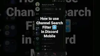 How to use Channel Search Filter 🎛️ in Discord Mobile #roduz #discord #channel #search #filter #how