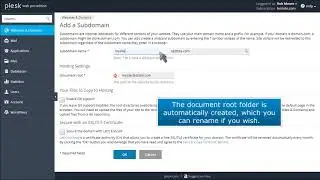 How to add a sub domain in Plesk