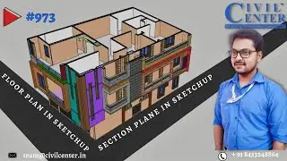 Floor Plan in SketchUp || Section Plane || Section Feature in SketchUp