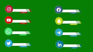 Social Media Icons Green Screen||Free and Simple Green Screen Social Media Icons (NO COPYRIGHT)