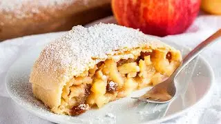 Viennese Apple Strudel | Correct thin crust for strudel with apples and cinnamon