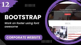 Bootstrap #12 - Work on footer using font awesome