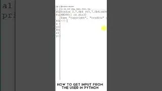 How to get 🚀🚀🚀  Input from the user in Python 🐉