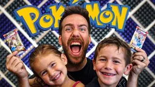 OUR FIRST POKEMON CARD PACK OPENING! (with my kids!)