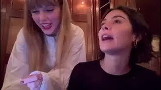 Taylor Swift and Gracie Abrams writing “Us” at 2am at her Tribeca apartment. 14th November 2023.