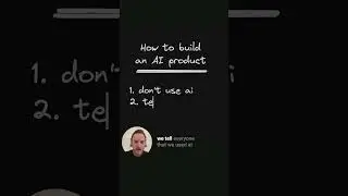 build an AI product in 2 steps